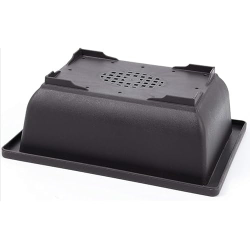 15 PCS 8.8 Inch Bonsai Training Pots, Bonsai Tree Growing Pots with 15 Drainage Trays, Plastic Bonsai Planter for Garden, Yard, Office, Porch, Balcony, Home Decoration - size: 8.8 Inch