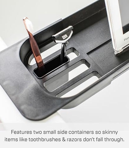 Yamazaki Home Tower Expandable Bathtub Caddy - Bathroom Tray Table Holder, 2" - Abs Plastic -