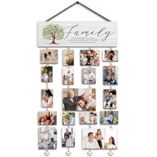 Family Tree Picture Frame Family Picture Frames Collage Photo | Hanging Display Picture Board, Like Branches on a Tree Yet our Roots Remain as one, Home Living Room Bedroom Wall Decor - color: Family Like Branches on a Tree Yet our Roots Remain as one