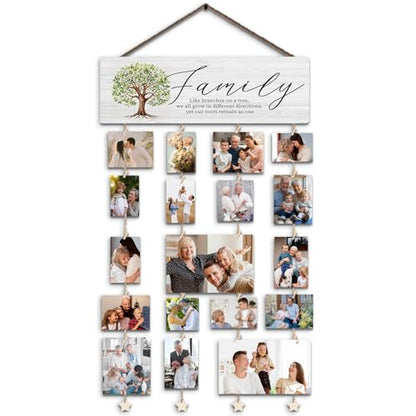 Family Tree Picture Frame Family Picture Frames Collage Photo | Hanging Display Picture Board, Like Branches on a Tree Yet our Roots Remain as one, Home Living Room Bedroom Wall Decor - color: Family Like Branches on a Tree Yet our Roots Remain as one