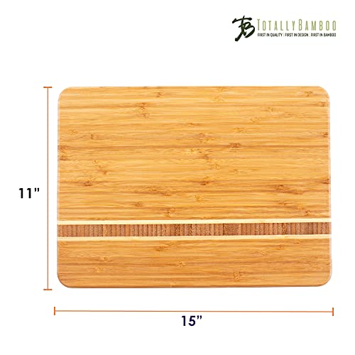 Totally Bamboo Martinique Bamboo Serving and Cutting Board, 15" x 11" - size: 15"L x 11"W