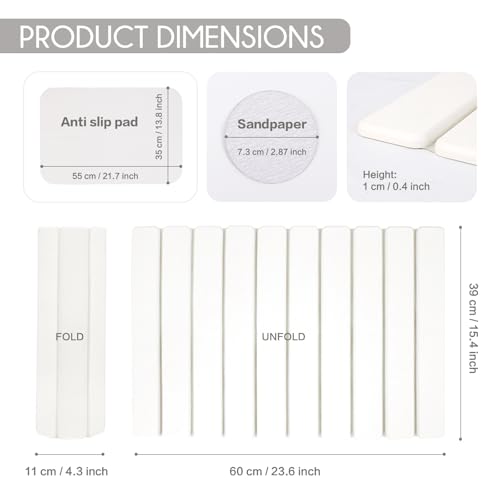 BoxedHome Foldable Stone Bath Mat,Super Absorbent Diatomaceous Earth Mat,24”x 16” Non-Slip Quick Drying,Luxury Dry Pad for Bathroom, Nature - color: Nature