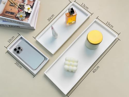 Bloss Vanity Tray with Soap Dish - 11.8x5.1inch BathroomTrays, Silicone Vanity Tray, Marble Countertop Trays, Toilet Tank Tray, Kitchen Counter Trays - color: Black, size: 11.8" x 5.1" x 0.9"