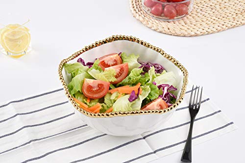 Pampa Bay Salerno Porcelain Salad Bowl (White) - color: White