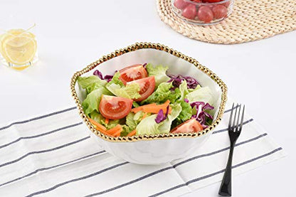 Pampa Bay Salerno Porcelain Salad Bowl (White) - color: White
