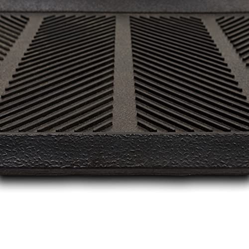 Mohawk Home Boot Tray All Weather Waterproof Mat for Entryway, Shoes, Pet Food Tray, Garden, Indoor Outdoor Black Rubber 1'4"x2'8" - size: 1'4" x 2'8" (Rectangular)