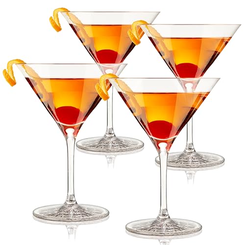 Spiegelau Perfect Serve Cocktail Glasses Set of 4 - European-Made Crystal, Dishwasher Safe, Professional Quality Cocktail Glass Gift Set - 5.8 oz - style: Perfect Serve Glasses