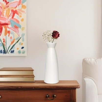 White Ceramic Vase Set of 3,Modern Boho Flowers Vases for Home Decor,Farmhouse,Shelves,Entryway Table Decor,Bathroom,Livingroom Decoration Gifts