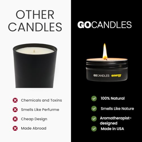 Go Candles Premium Scented Candle Gift Set | 3 Aromatherapy Candles | Natural Coconut Soy Wax | Clean Burning | Hand-Poured in USA | Luxury Home Fragrance | Citrus, Herbal & Earthy Scents
