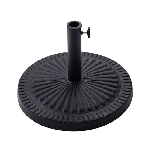C-Hopetree 40 lb Heavy Duty Round Base Stand for Patio Outdoor Market Table Umbrella, Black - color: Black, size: 40lb