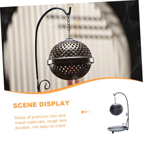 TIDTALEO Backflow Incense Burner Holder Antique Hollow Carving Aromatherapy Ornament for Home Bedroom Yoga Desk Decoration
