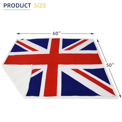 Catalonia Union Jack Blanket, British Flag Throw Blanket, England UK Gifts, Soft Cozy Fleece Blanket for Home, Sofa, Bed, British Gift for Men, Women, Kids, 50X60 inch - color: The Union Flag