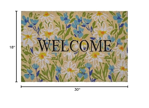 Calloway Mills Field of Daisy Welcome Doormat (18" x 30" x 1.50") - color: Fields of Daisy Welcome, size: 1'6" x 2'6" (Rectangular)