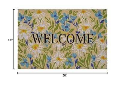 Calloway Mills Field of Daisy Welcome Doormat (18" x 30" x 1.50") - color: Fields of Daisy Welcome, size: 1'6" x 2'6" (Rectangular)