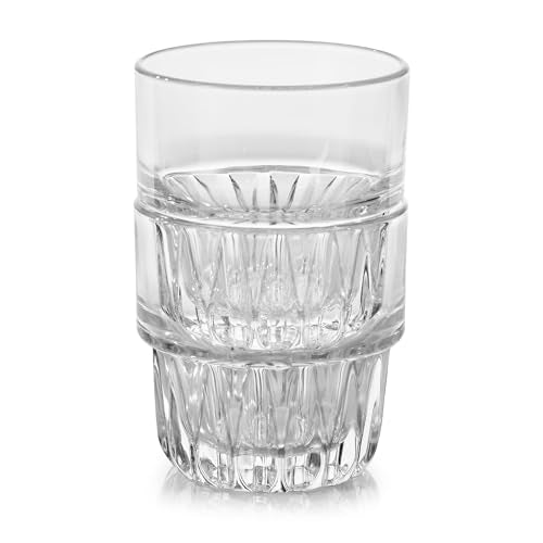 Libbey Everest Stackable Glassware Set, 12-Piece Mixed Drinkware with 9 oz Small Rocks, 12 oz Large Rocks, and 14 oz Tall Juice Glasses, Durable Lead-Free Restaurant-Quality Glass - color: 12 - Everest