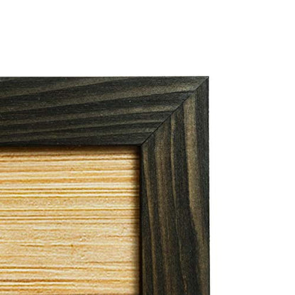 Rustic Wooden Square Picture Frames 4x4 - Set of 2-100% Natural Solid Eco Wood with Real Glass for Wall Mounting and Tabletop Display Photo Frame - Charcoal - color: Charcoal