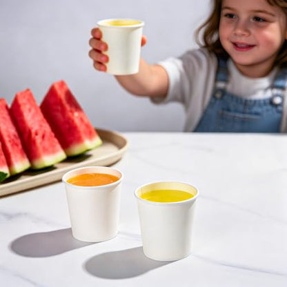 LITOPAK 480 Pack 5 oz Disposable Paper Coffee Cups, White Hot Espresso Cups for Party, Picnic, and Travel - color: White-5oz