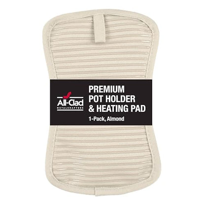 All-Clad Premium Pot Holder & Hot Pad: Heat Resistant to 500 Degrees - 100% Cotton, 10"x6.25" Hot Pad for Kitchen and Barbeque, (1-Pack), Almond - color: Almond, size: 1 Pack