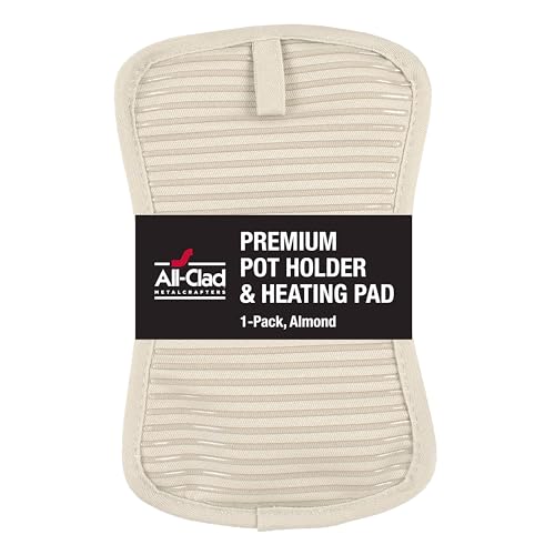 All-Clad Premium Pot Holder & Hot Pad: Heat Resistant to 500 Degrees - 100% Cotton, 10"x6.25" Hot Pad for Kitchen and Barbeque, (1-Pack), Almond - color: Almond, size: 1 Pack