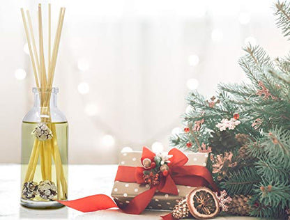 Reed Diffuser Set, Frosted Pinecones - Bathroom Shelf Décor | Holiday Scented, Pine, Cinnamon, Clove, Cedar wood, Sandalwood and Vanilla Bean Scent Notes - color: Frosted Pinecones
