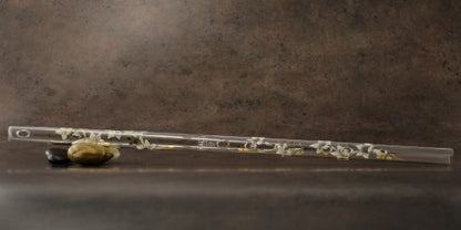 Hall Crystal Flute 22201 - Offset Glass Flute in D - White Lily - color: White Lily