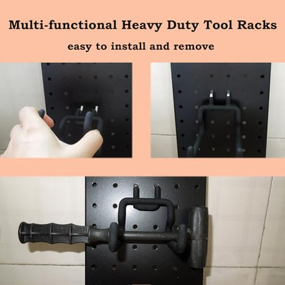 6 Pack Pegboard Hooks - Peg Board Tool Utility Hooks & Hangers (S) | Fit 1/4" Pegboards, Heavy Duty Metal Peg Board Shelving Tool Hooks Wall Organizers and Storage for Garage Craft Workbench