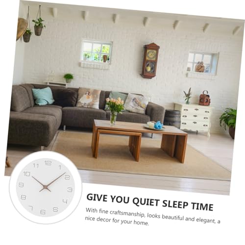 VALICLUD Minimalist Wooden Wall Clock Decorative Artistic Hanging Clock for Living Bedroom Office Home Decor with Fine Craftsmanship and Lightweight Design
