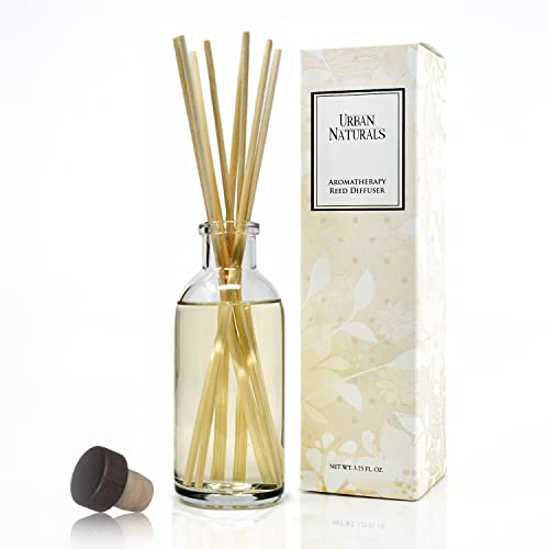Reed Diffuser Set, Gardenia Blossoms - Bathroom Shelf Décor | Jasmine, Ylang-Ylang Scent Notes for a Continuous Air Freshener Scent - color: Gardenia Blossoms