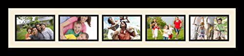ArtToFrames Collage Photo Frame Single Mat with 5-4x6 Openings and Satin Black Frame. - color: 5 - 4x6 - (2139), size: Brique