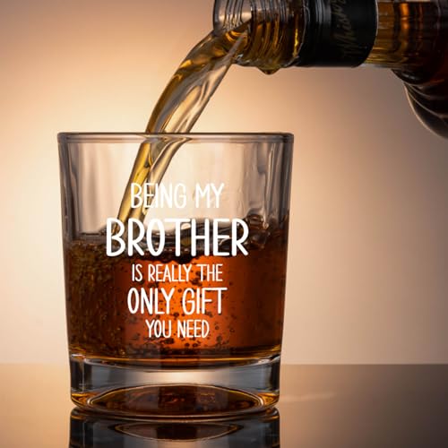 Fathers Day Best Gifts For Brother, Being My Brothers Is The Only Gift You Need Whiskey Set Gifts For Men, Personalized Brother Present s From Sister, Cool Fathers Day Brothers Gift From Sister - color: brother