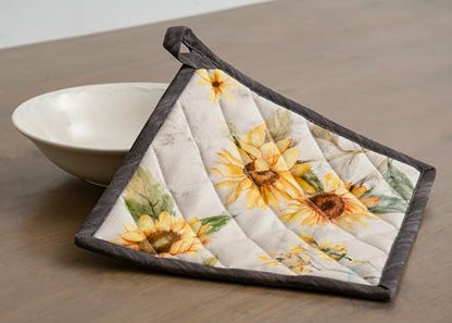 Maison d' Hermine Candice Bundle Set 100% Cotton Set of 3 Kitchen Towels (20 Inch by 27.5 Inch) and Oven Mitt (7.5 Inch by 13 Inch)/Pot Holder (8 Inch by 8 Inch)