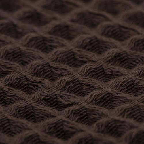 Luxury Organic Japanese Cotton Waffle Bath Towel | Thick, Absorbent, Quick Dry Bathroom Towels for Shower, Sauna, Onsen| Hotel & Spa Quality, Gift-Ready (Dark Cocoa, Hand Towel, 32" x 16") - color: Dark Cocoa, style: Hand Towel