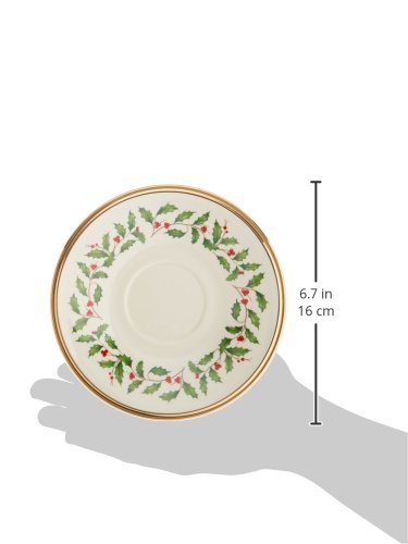Lenox 146504040 Holiday Tea Saucer, Christmas Theme - style: Tea Saucer
