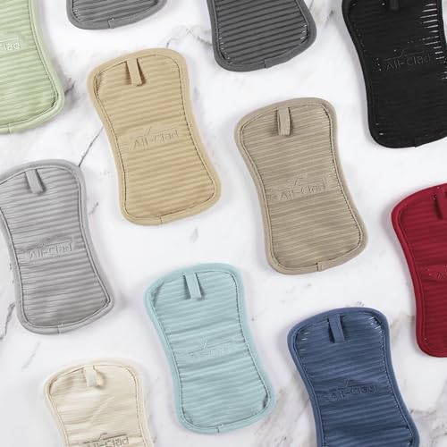All-Clad Premium Pot Holder & Hot Pad: Heat Resistant to 500 Degrees - 100% Cotton, 10"x6.25" Hot Pad for Kitchen and Barbeque, (2-Pack), Cappuccino - color: Cappuccino, size: 2 Pack