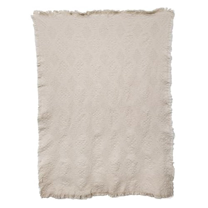Pure Country Weavers Diamond Natural Weave Blanket - Gift Tapestry Throw Woven from Cotton - Made in The USA (69x48) (Diamond) - color: Diamond