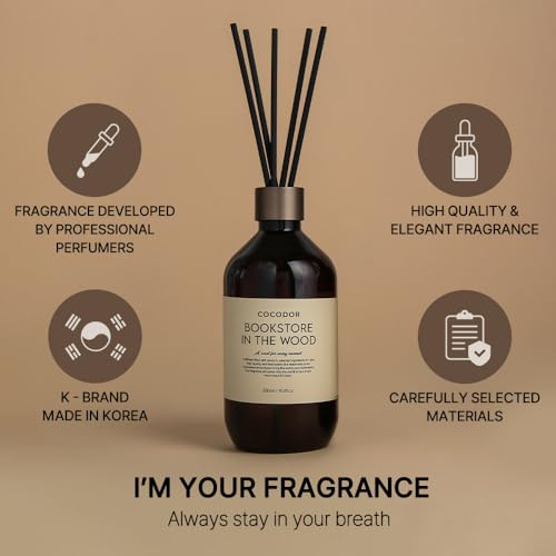 COCODOR Premium Reed Diffuser/Seoul Rose /16.9oz /2 Pack/Large Capacity Fragrance Scent Oil Stick Diffuser Set for Bedroom Bathroom Home Décor