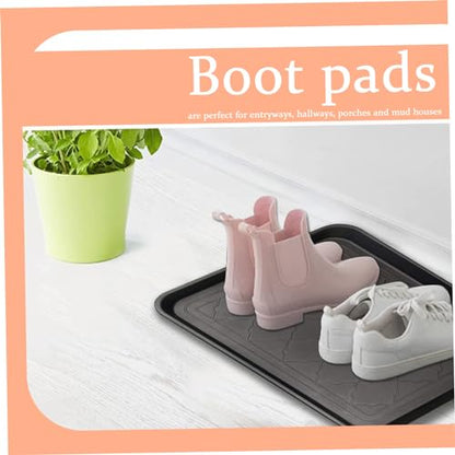 Boot Trays for Entryway, 2PCS 18x14 Inch Shoe Tray Non Slip Shoe Mat Waterproof Boot Mats for Entryway, Square Mat Tray for Indoor Outdoor Style 2