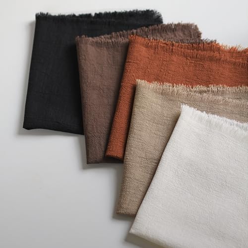 Handmade Cloth Napkins 100% Cotton Napkins with Fringe，Delicate Handmade Cloth Napkins for Dinners, Parties, Weddings and More，18 x 18 Inch Set of 4 - Terracotta - color: Terracotta