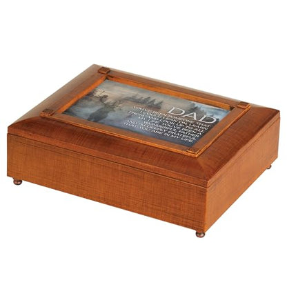 Cottage Garden JBRB18 Dad Grateful You Are In My Life Woodgrain Finish Polymer Photo Frame Jewelry Valet Storage Box - style: Dad Grateful You Are In My Life