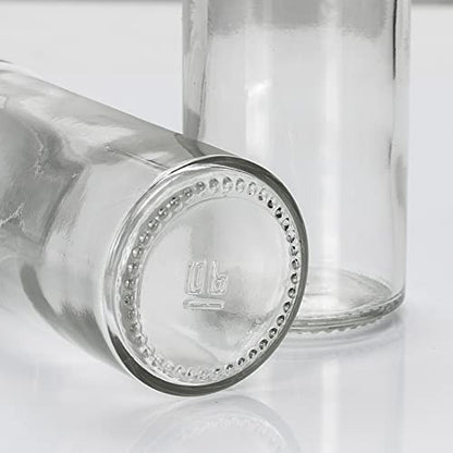 Tianifa 2 Pcs Black Spice Jars, 3 oz Glass Seasoning Bottles, Spices Container, Empty Spice Jars, Round Spice Bottles with Airtight Plastic Caps with Shaker Lids (2, clear) - color: Black Lids-1, size: 2pcs