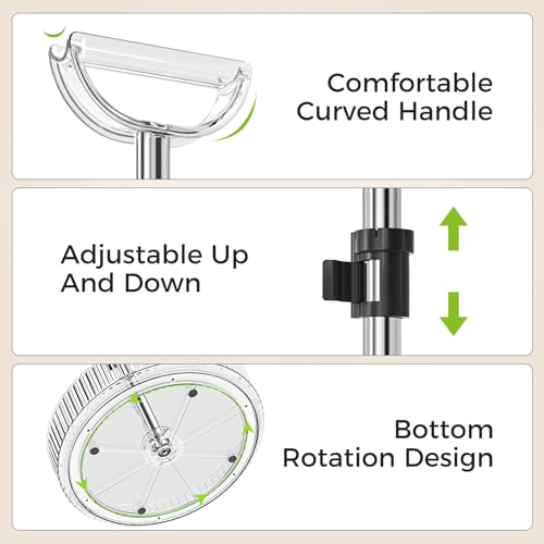 YCIA&DONE Premium 2-Tier Adjustable Lazy Susan Turntable Organizer 12 Inch Rotating Spice Rack for Cabinet, Kitchen Pantry Condiment Organizer with Deep Baskets and Handle, Transparent - color: Transparent