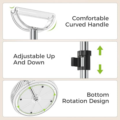 YCIA&DONE Premium 2-Tier Adjustable Lazy Susan Turntable Organizer 12 Inch Rotating Spice Rack for Cabinet, Kitchen Pantry Condiment Organizer with Deep Baskets and Handle, Transparent - color: Transparent