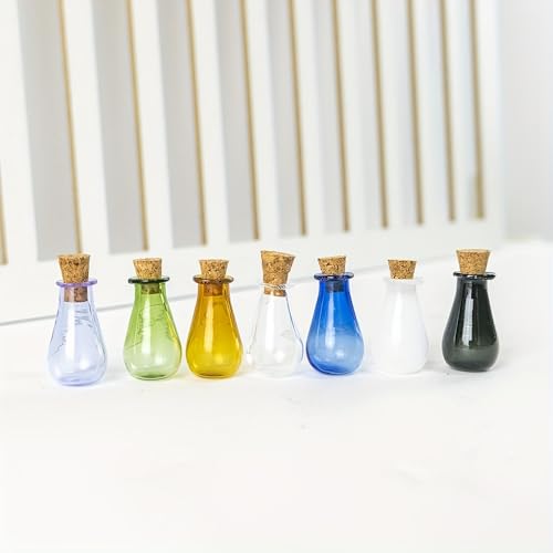 14pcs 2ml Mini Glass Color Bottles Vase Model 7 Colors