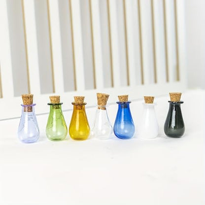 14pcs 2ml Mini Glass Color Bottles Vase Model 7 Colors