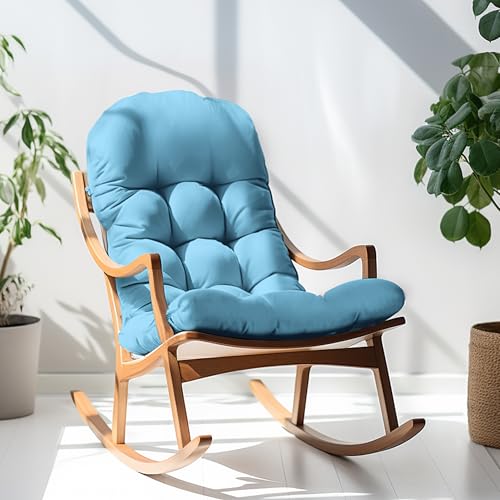 Adirondack Chair Cushion, Rocking Chair Cushion 44x19.4x4 inch, High Back Patio Cushions of Upper and Lower with Ties, Sunscreen and Fade-Resistant (Baltic Sea, 2) - color: Baltic Sea
