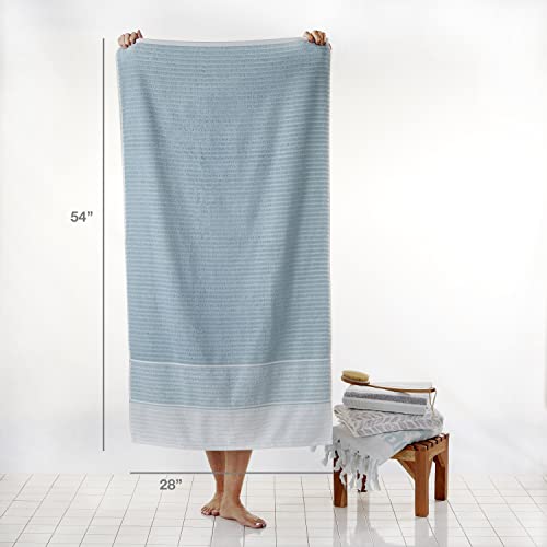 SKL Home Planet Ombre 100% Turkish Cotton Bath Towel, Aqua - color: Planet Ombre, Aqua, style: Bath Towel