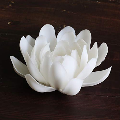 Ceramic Lotus Incense Burner,Flower Insence-Stick Holder with Ash Catcher Incent Holder for Sticks Cones Yoga Studio Living Room Home Decor