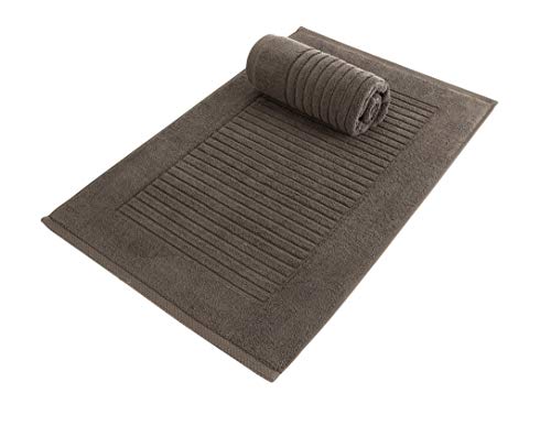 CTT - 2 Piece Bathroom Rugs Set, 100% Cotton Bath Mats, Comfy & Highly Absorbent Bathroom Floor Mats, Machine Washable | 20"x32" (Chocolate) - color: Chocolate