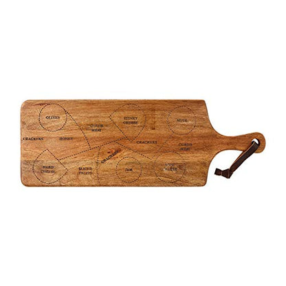 CHARCUTERIE SERVING BOARD 10" x 28" - color: Brown, size: 29.3"L x 10.3"W