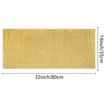 uxcell Waffle Hand Towels 100% Cotton 4 Pack Yellow | Boho Soft Absorbent Towels for Bathroom Kitchen Gym, Quick Dry, Lint Free, Washcloths Set for Bathroom Kitchen Gym Yoga Face - color: Yellow